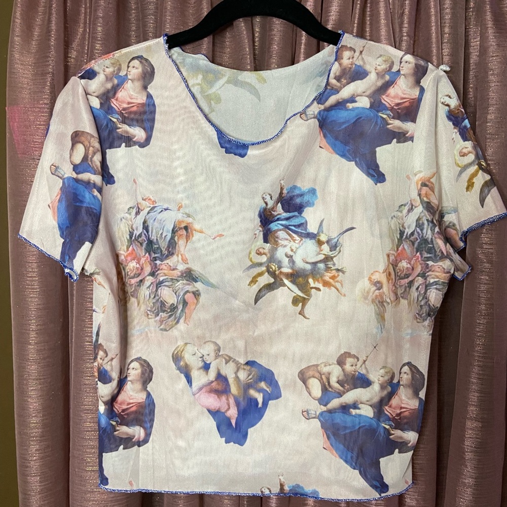 Artistic Romantic Sheer Women's Top